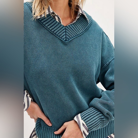 free people high street pullover shaded spruce - Picture 6 of 12